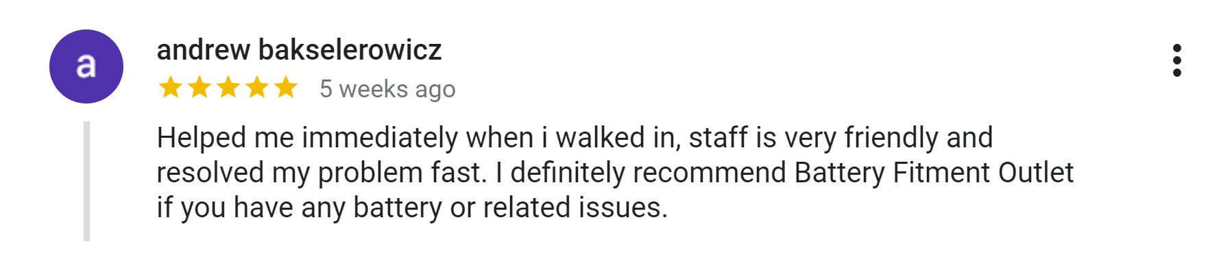 Andrew recommendation