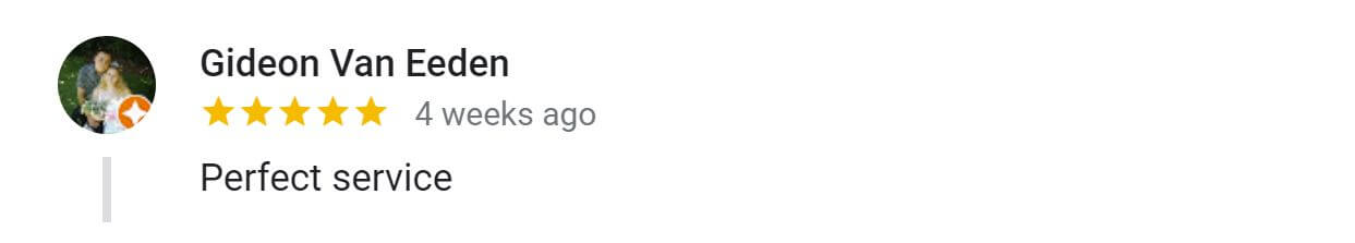 Best service in Potch review